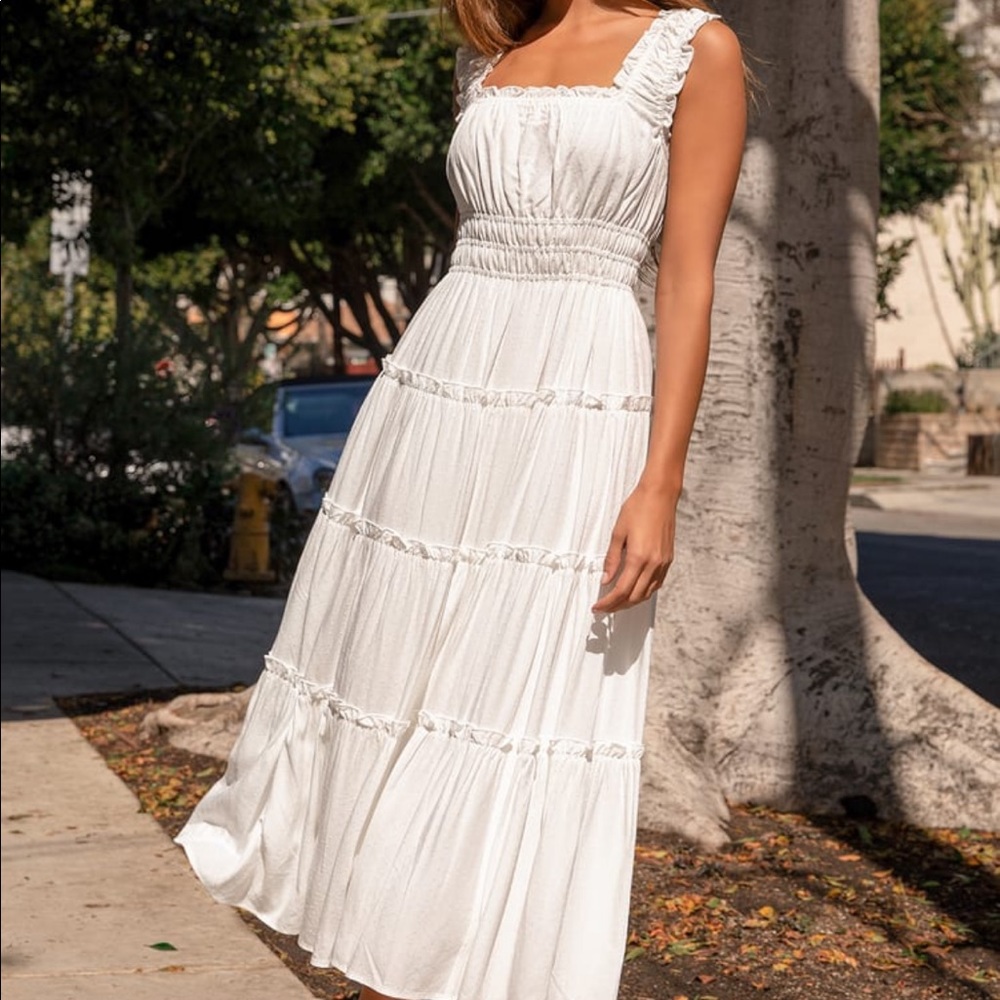Lulu's White Maxi Dress